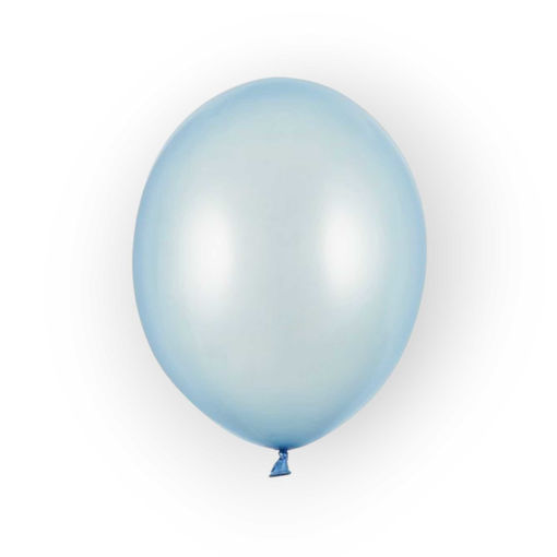 Picture of LATEX BALLOONS METALLIC BABY BLUE 12 INCH